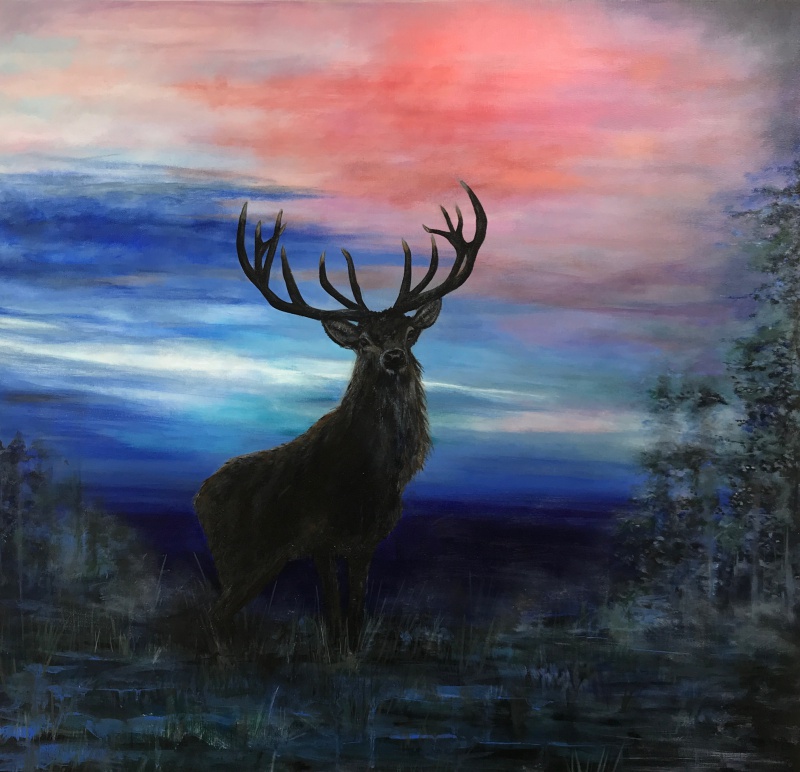 Red Stag at Dusk