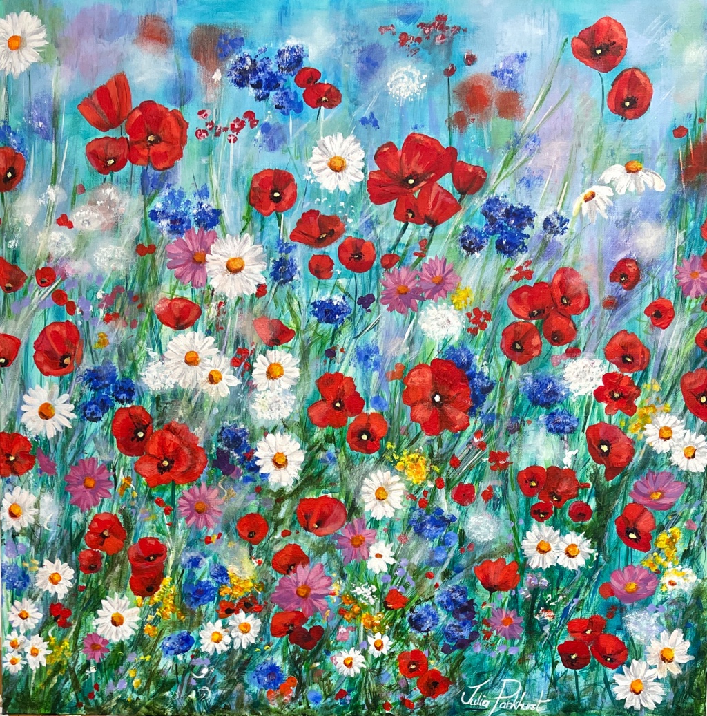 Poppy wildflowers Pankhurst Gallery original painting