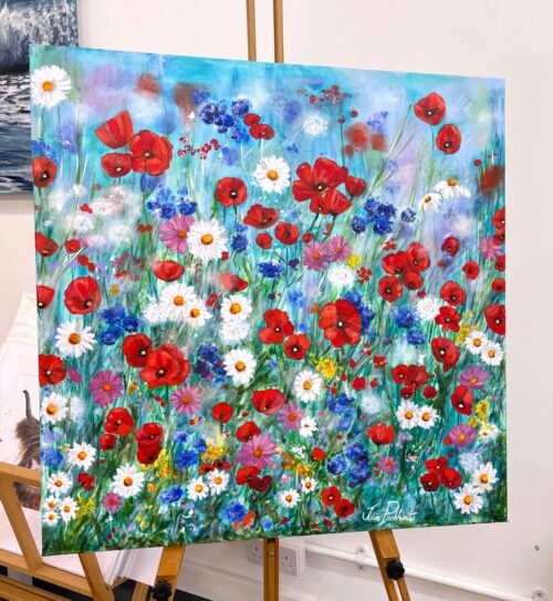 Poppy wildflowers Pankhurst Gallery original painting