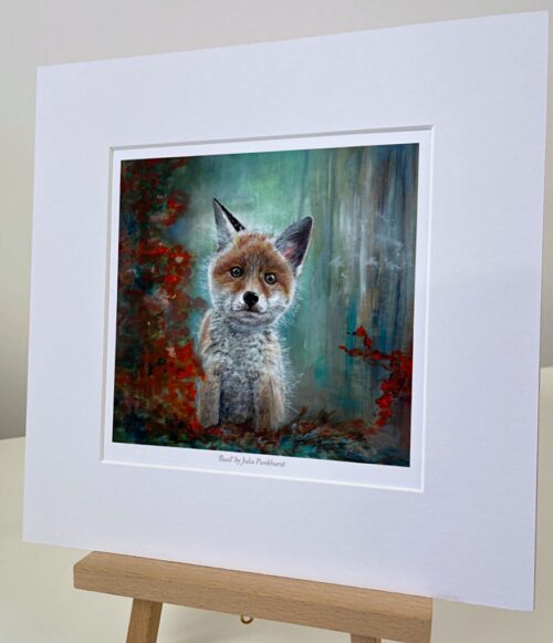 Basil Fox Cub Animal Art Gift Print Pankhurst Gallery