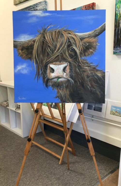 Gertie Highland Cow Painting Pankhurst Gallery