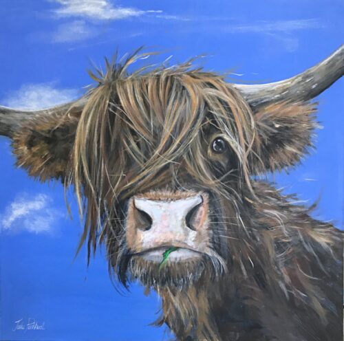 Gertie Highland Cow Painting Pankhurst Gallery