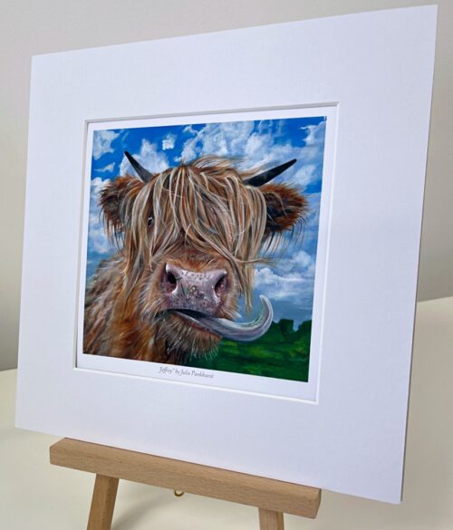 Highland Cow Jeffrey Gift Art Print Pankhurst Gallery