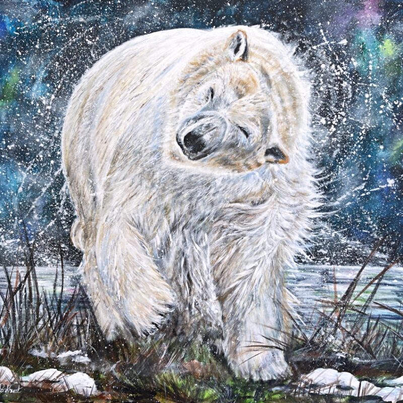 Polar Bear arctic original painting Pankhurst Gallery