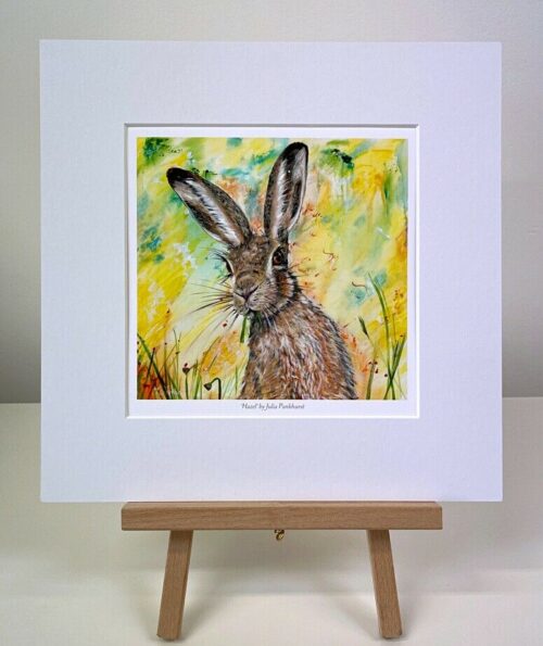 Hazel hare original painting mini print gift art Pankhurst Gallery