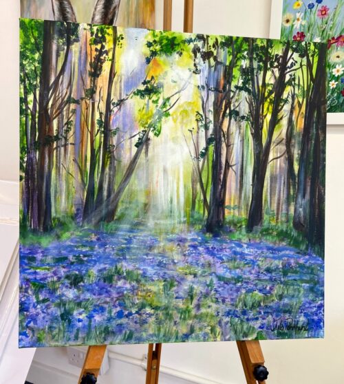 Bluebell Wood painting