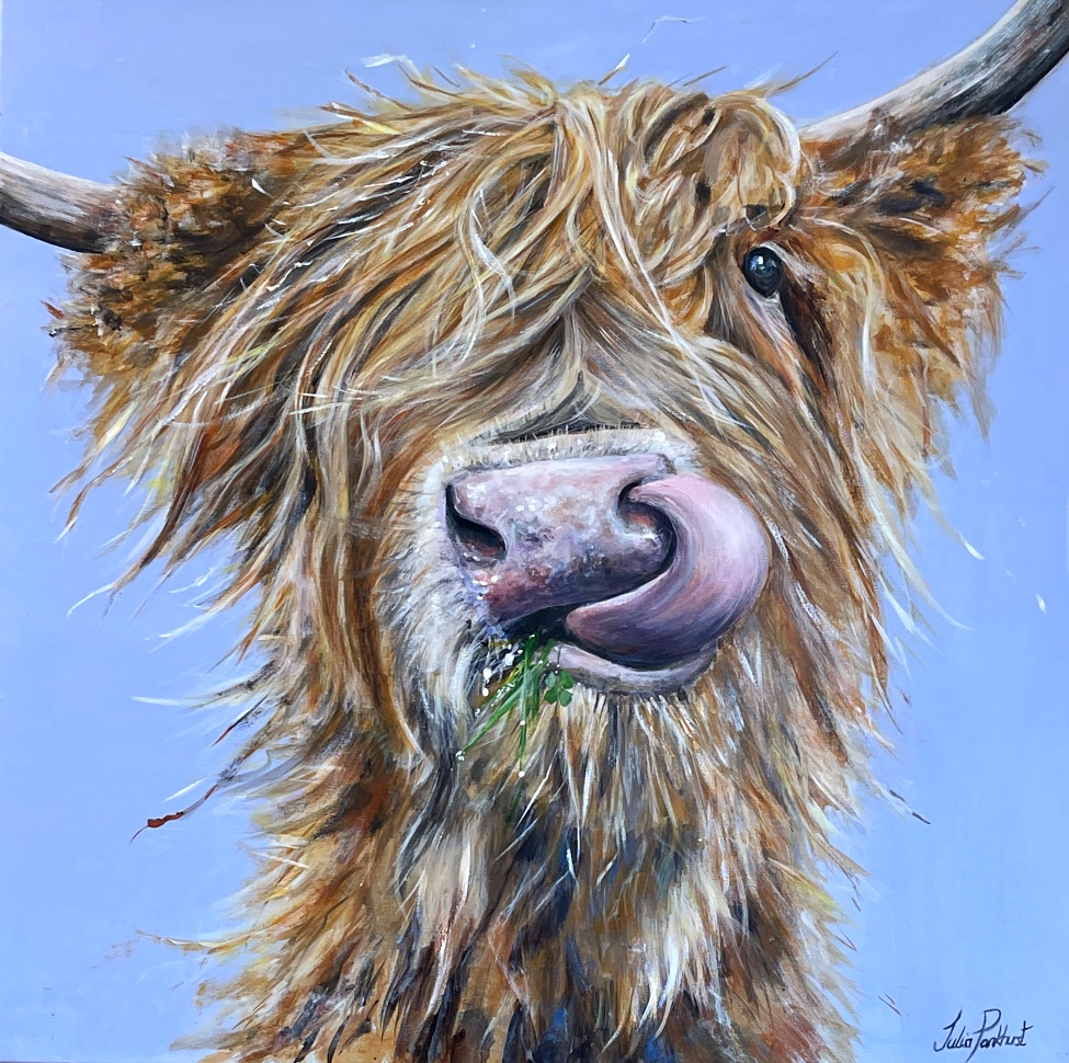 Bertie Highland Cow Original Painting Pankhurst Gallery