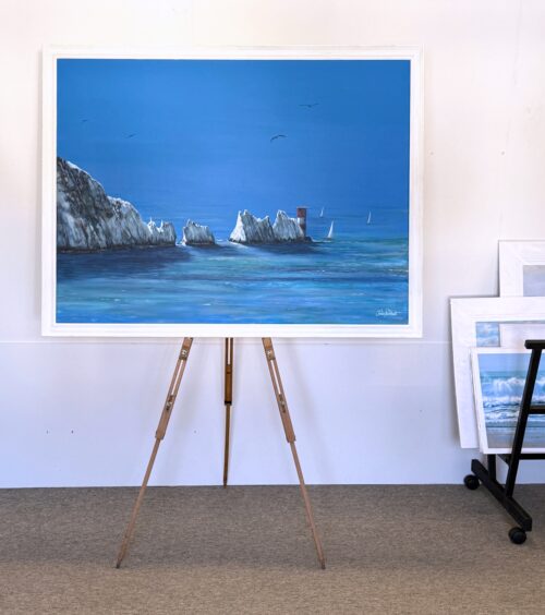 A DAY AT THE NEEDLES ORIGINAL PAINTING