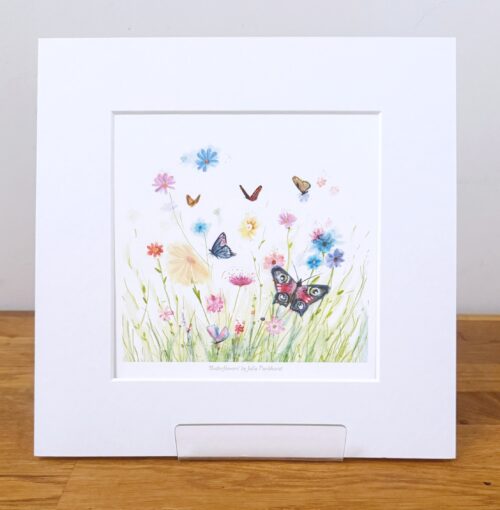 Butterflies in flowers MINI PRINT