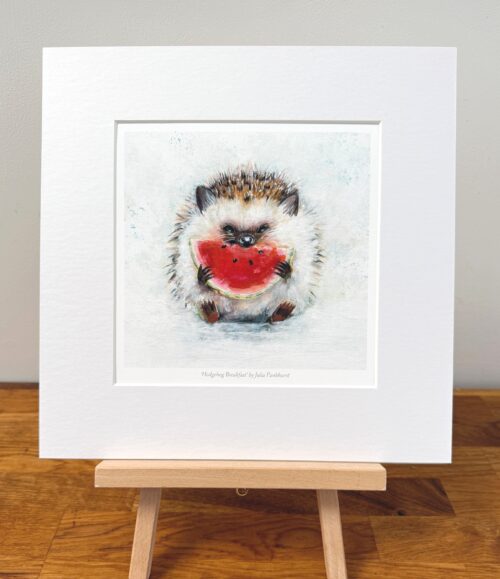 Hedgehog Breakfast MINI PRINT