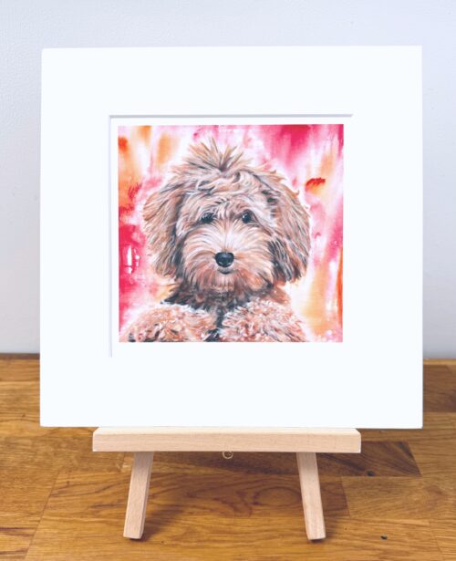 Kate -brown cockapoo MINI PRINT