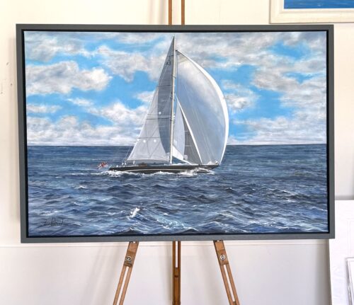 SHAMROCK V - J CLASS YACHT, ORIGINAL PAINTING