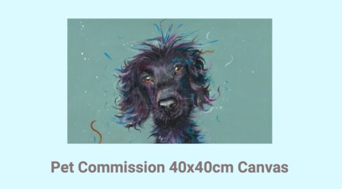 Pet Portrait Commission 40x40cm